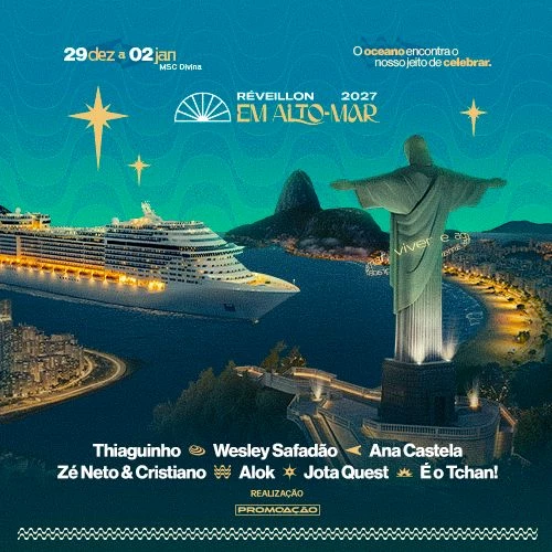 Navio Réveillon em Alto Mar 2027