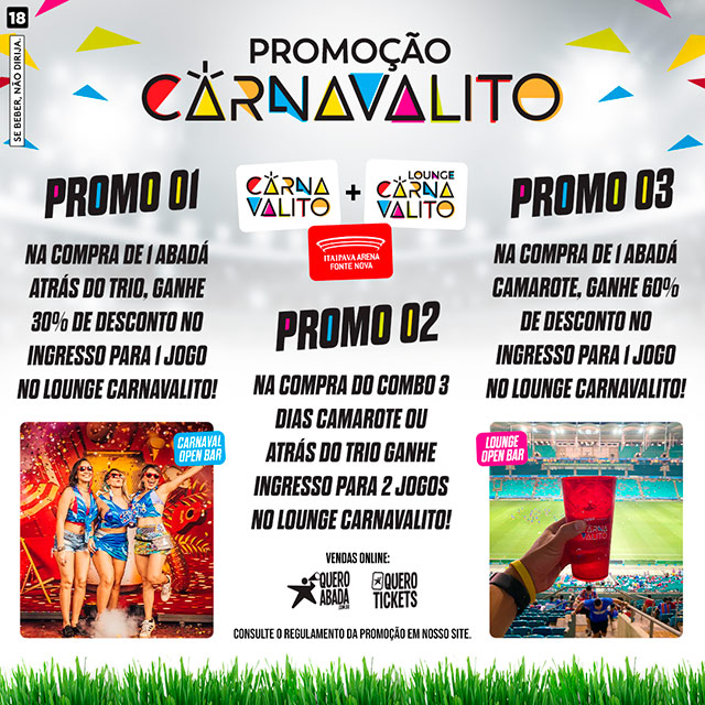 promoção lounge carnavalito jogo do bahia