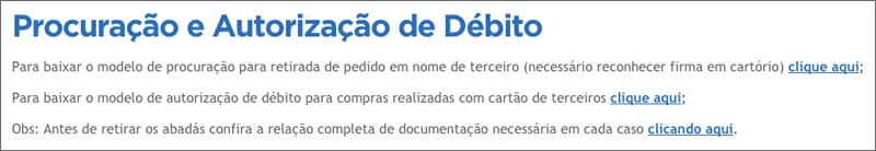 Procuração e Autorização de Débito