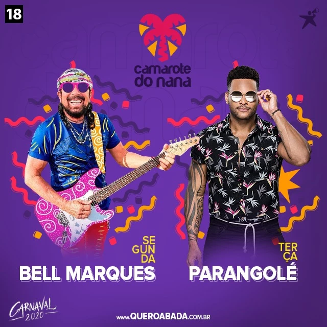 Banda parangolé e bell marques no camarote do nana 2020