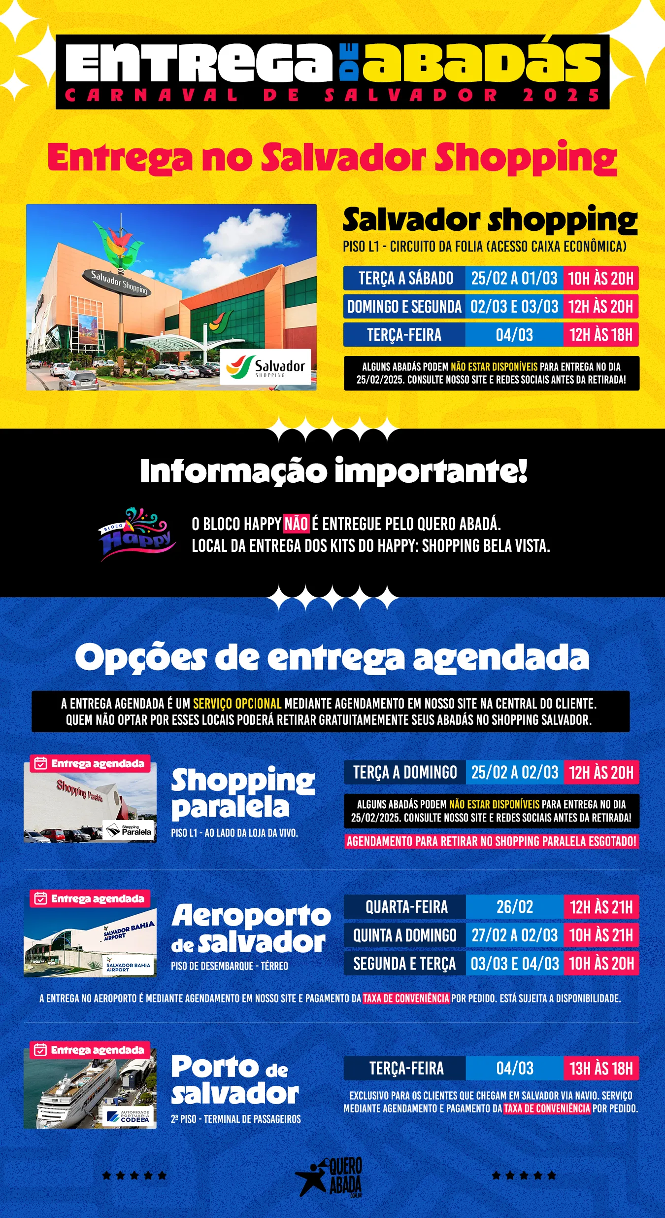 Entrega de abadás 2026