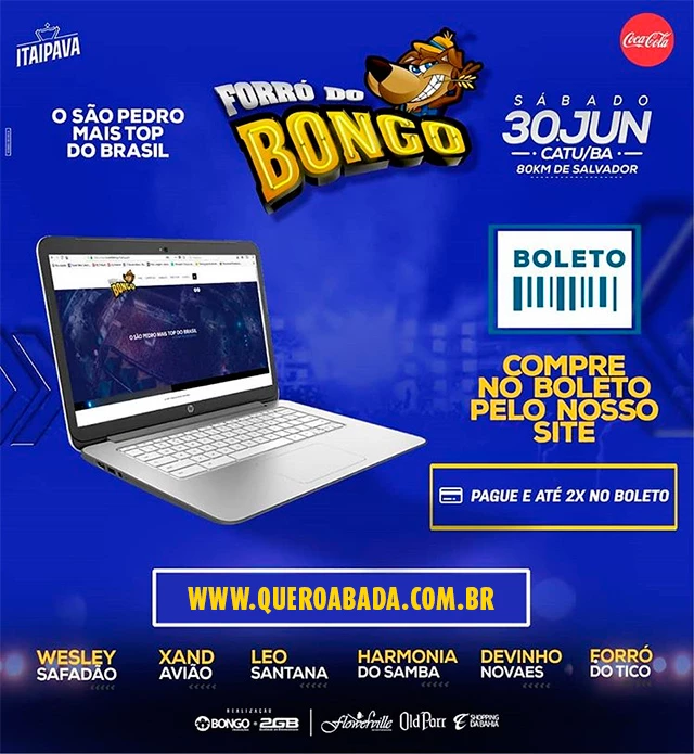 comprar no site do forró do bongo 2018