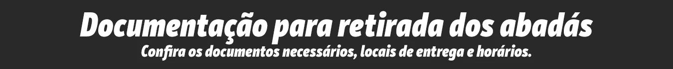 Entrega de abadás 2023