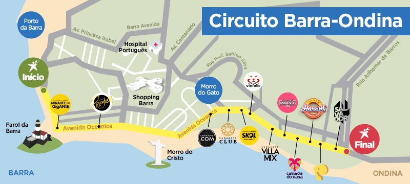 mapa localização camarotes carnaval de salvador 2018