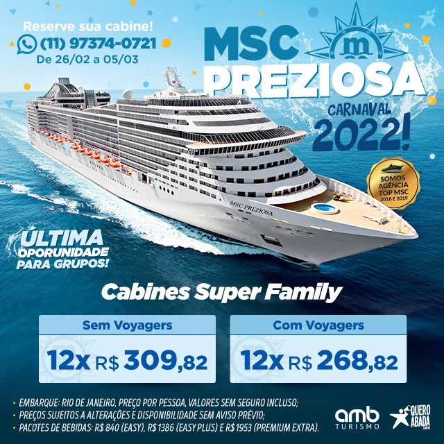 Cabine msc preziosa carnaval 2022