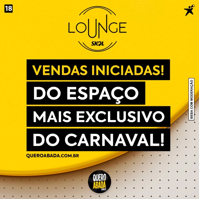 Vendas iniciadas lounge skol 2020