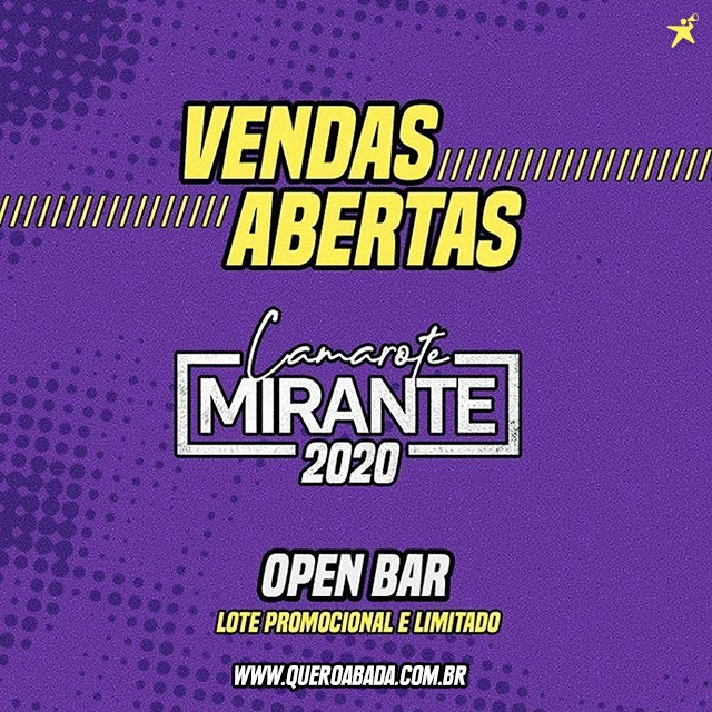 Comprar abadá camarote mirante 2020